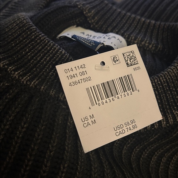 NWT AE Mens Fisherman Crew Neck Sweater - Picture 10 of 11